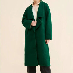 NWOT Line + Dot Ginger Long Overcoat